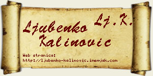 Ljubenko Kalinović vizit kartica